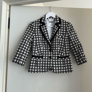 Trina Turk Black & White Print Blazer